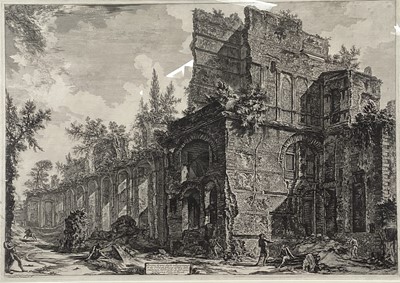 Lot 19 - After Giovanni Piranesi (1720-1778) engraving - Hadrian's Villa, 47cm x 66cm, in glazed frame