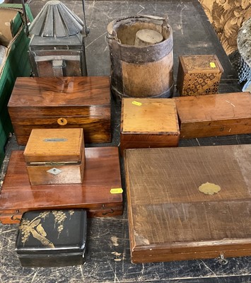 Lot 166 - Collection of wooden boxes