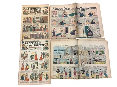 Lot 1453 - Group of early comics, including '15 comics in color' from the New York American, dated 1930, another American supplement dated 1925, and two copies of 'Le Semaine De Suzette' dated 1925 (4)