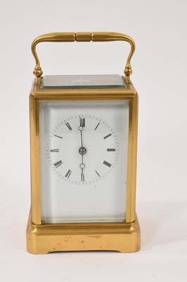 Lot 852 - 19th century French Japy Freres brass-cased carriage clock