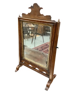 Lot 1679 - 18th century walnut framed dressing table mirror