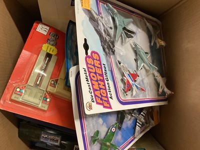 Lot 243 - Selection of diecast & other military vehicles and aircraft (7 boxes)