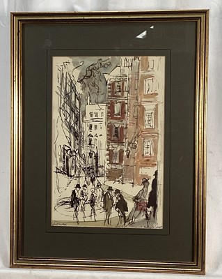 Lot 183 - Felix Topolski (1907-1989) group of five prints, The Law Courts, Lord Mayor, Gray's Inn and others, each in glazed gilt frame