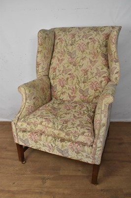 Lot 1573 - Georgian wing armchair