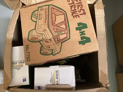 Lot 222 - Large scale military vehicles & other military vehicles (6 boxes)
