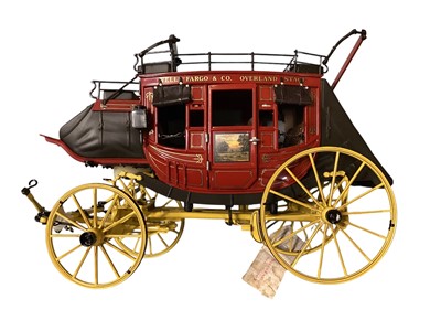 Lot 173 - Diecast Franklin Mint Wells Fargo Stagecoach & accessories (1)