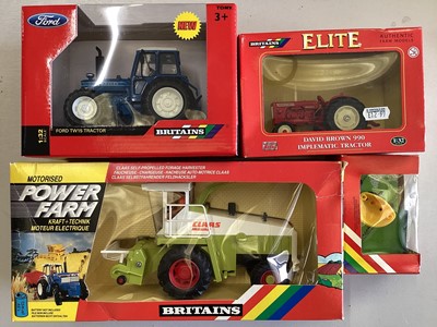 Lot 175 - Diecast selection of boxed Farm models including Britains, Universal Hobbies, Lone Star, Solido etc. (3 boxes)