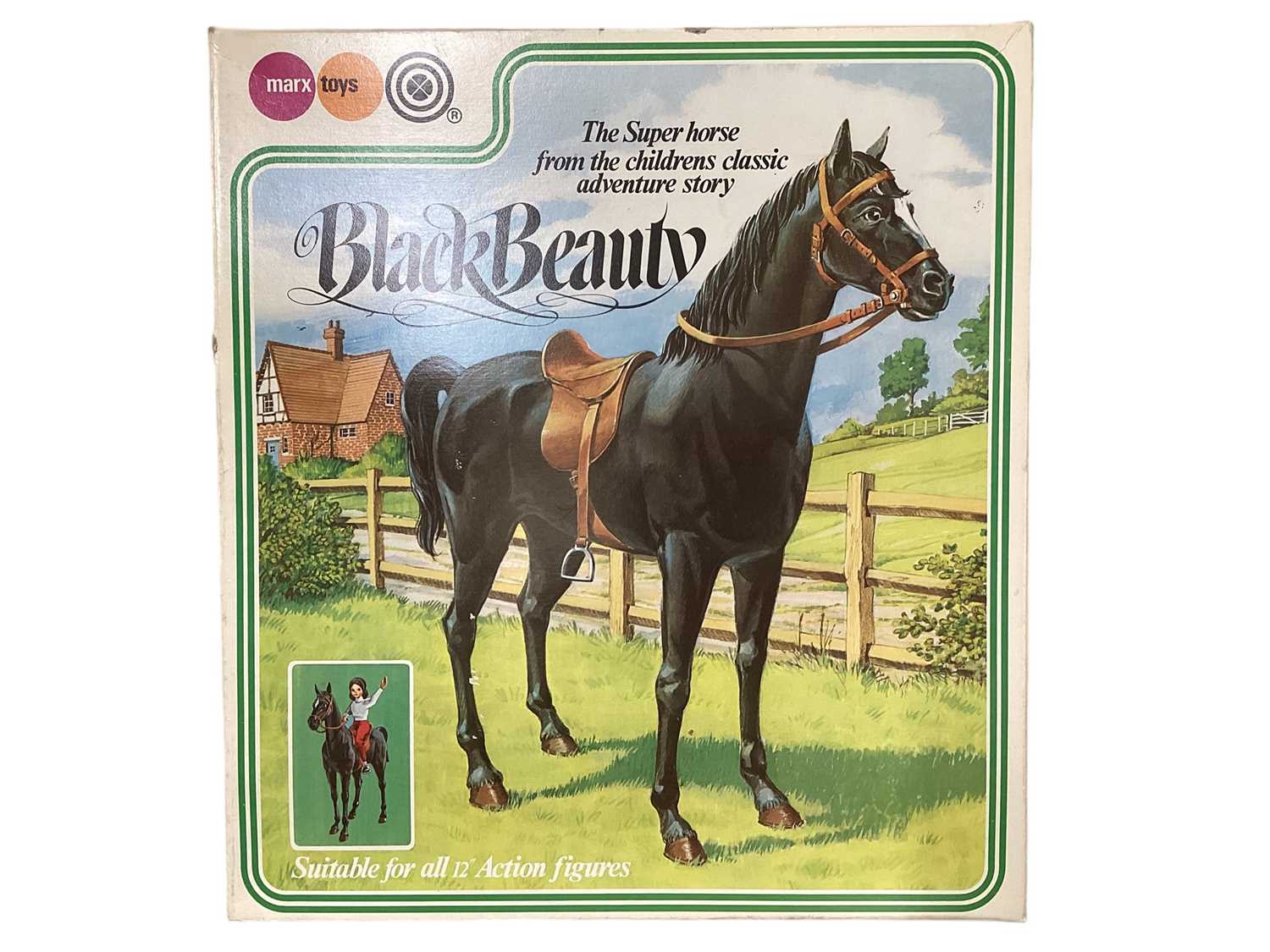 Lot 188 - Marx Toys Black Beauty with tack, boxed No.2065, plus four other loose horses (5)