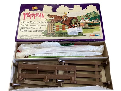 Lot 191 - Palitoy Pippa's Five Barred Gate No.32545 & Paraellel Poles No.32546, boxed (poor) (3)