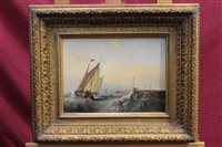 Lot 1470 - J. Wilson, 19th century oil on board - fishing...