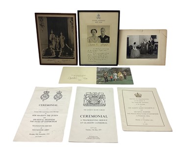 Lot 32 - H.M. Queen Elizabeth II 1968 Christmas card and other ephemera