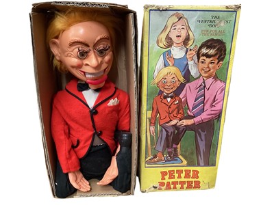 Lot 248 - Vintage Peter Patter ventriloquist doll, in original box, Padgett Brothers Puppet Theatre & Fairy Tale Hand Puppets (3)