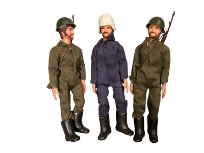 Lot 257 - Three action figures with Hong Kong marked backs and uniforms (3)