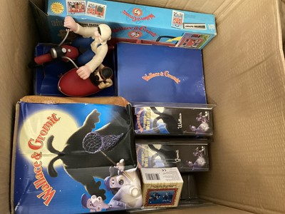 Lot 256 - Selection of Wallace & Gromit related soft toys and accessories (6 boxes)
