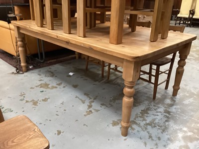 Lot 1200 - Large Pine kitchen table (seats 12)