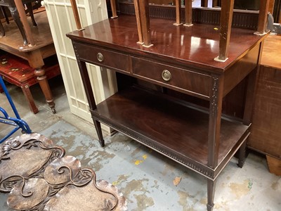 Lot 1295 - Edwardian mahogany two tier buffet