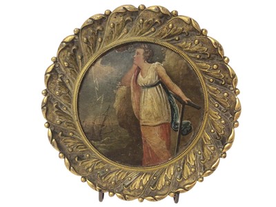 Lot 1054 - 19th century oil on metal