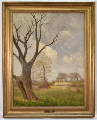 Lot 1418 - George Thomas Rope (1845-1912) oil on canvas - Landscape with Horses, apparently unsigned, 56.5cm x 44cm, in gilt frame