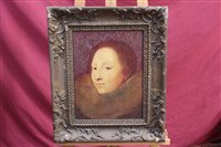 Lot 1479 - 19th century oil on canvas - portrait of Queen...