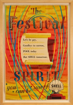 Lot 1391 - *Barnett Freedman (1901-1958) original poster - The Festival Spirit, for the Festival of Great Britain 1951, 75cm x 50cm, framed