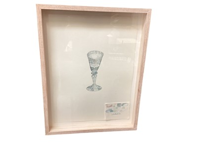 Lot 627 - Colin Wilkin (b. 1971) watercolour - study to show light refracted through a faceted glass