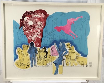 Lot 55 - Jonathan Millward, gouache with pen and ink, 'Conduit Street'