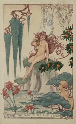 Lot 54 - Alva E May, 1920s original watercolour, the Fairy of the Lotus Lake