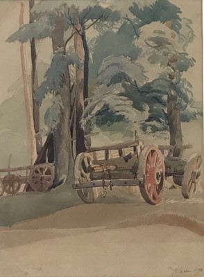 Lot 51 - 1930s British School, watercolour of a cart, indistinctly signed and dated bottom right