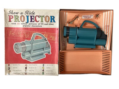 Lot 196 - Chad Valley vintage Show & Slide Projector & slides, boxed, plus Lestrade 3-D viewer, Sprite Magazine 150 Projector, Merit Microscope Set No.10, boxed No.1810 & one other Junior micr...