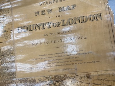 Lot 1190 - Large map 'Stanford's New Map of the County of London'