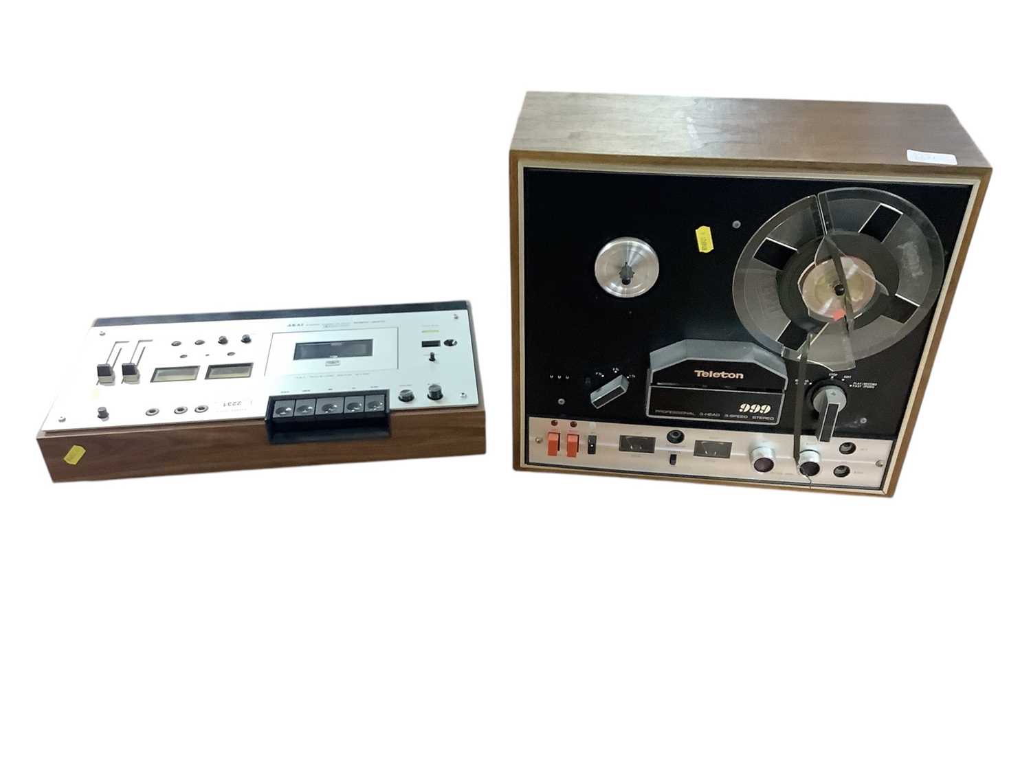 Lot 2231 - Akai stereo cassette deck GXC- 39D together with a Teleton reel to reel professional 3-Head 3-Speed Stereo