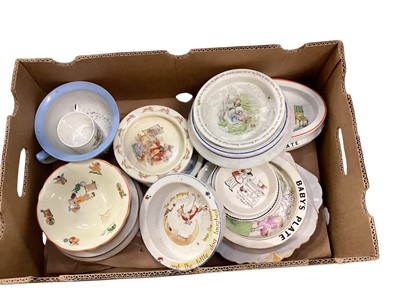 Lot 1226 - Collection of baby's plates including Shelley, Carlton Ware and Bunnykins