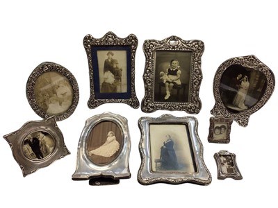 Lot 150 - Collection of Edwardian and later silver photograph frames, various sizes