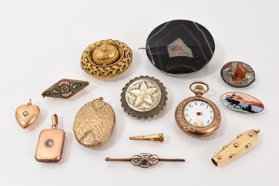 Lot 147 - Group of antique and later jewellery