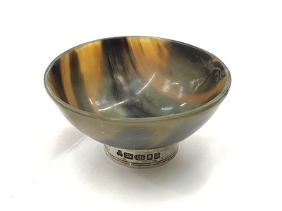 Lot 153 - Silver mounted horn bowl (London 2001)