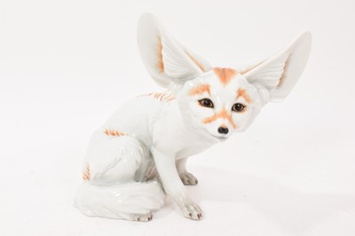 Lot 235 - Augarten Vienna, 20th century porcelain model of a desert fox