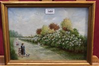 Lot 1491 - Ernest Braun, early 20th century oil on canvas...