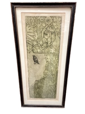 Lot 393 - Caterini Stern (1925-2015) etching - Bird in the Garden