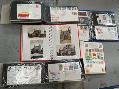 Lot 729 - Group of stamps, first day covers and postcards