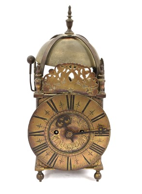 Lot 855 - Victorian lantern clock