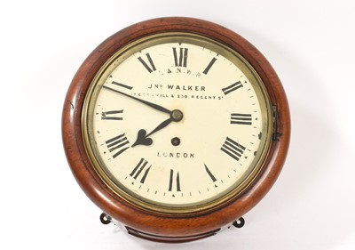 Lot 867 - Late Victorian London & North West Railway wall clock by J. Walker of London