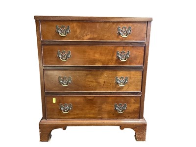 Lot 1345 - Four drawer mahogany narrow chest