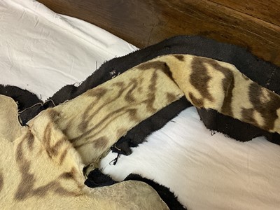 Lot 1739 - Early 20th century tiger skin on black backing, probably by Van Ingen, nose to tail 260cm x paw to paw 190cm