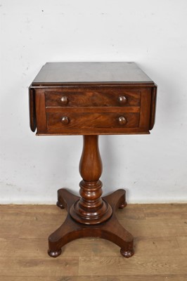 Lot 1589 - Victorian mahogany needlework table