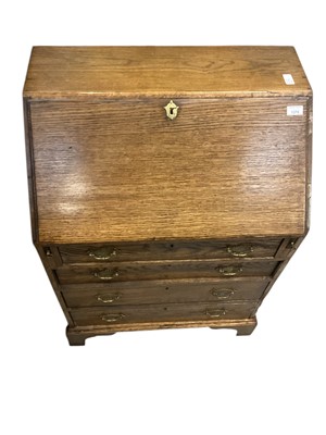 Lot 1378 - Georgian-style Oak bureau