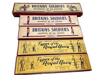 Lot 297 - Britains Deetail Soldiers & Farm Shop Display Cards & Briatins empty boxes (1 box)