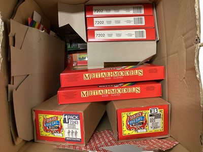 Lot 297 - Britains Deetail Soldiers & Farm Shop Display Cards & Briatins empty boxes (1 box)