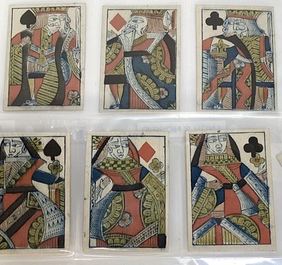 Lot Complete set of 52 single ended playing cards by Gibson and Hunt, circa 1801