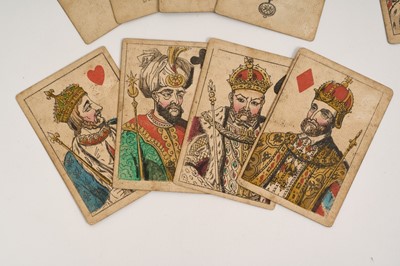 Lot Complete deck of 52 Imperial Royal playing cards by S & J Fuller, circa 1830