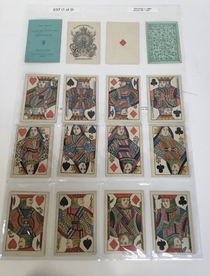 Lot Group of Victorian playing cards including full 52 card deck by Woolley & Co